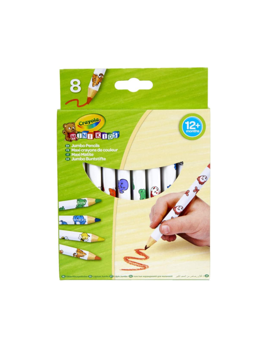 Pochette de 8 Maxi crayons de couleur Minikids Crayola