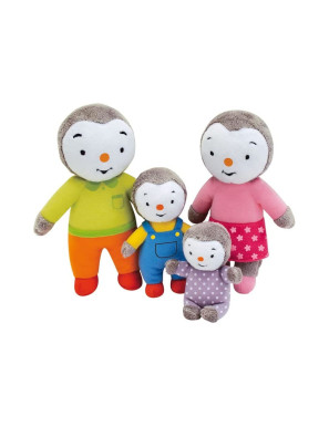 Jemini – Coffret Peluche T'Choupi Famille 4 peluches 19 cm