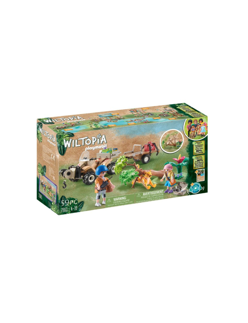Playmobil - 71011 - Animaux & Nature - Wiltopia - Quad de secours pour animaux