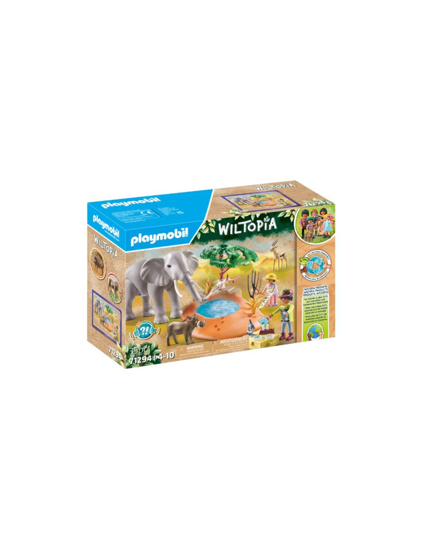 Playmobil - 71294 - Animaux & Nature – Wiltopia - Explorateurs avec animaux de la savane - 80% de matériaux recyclés