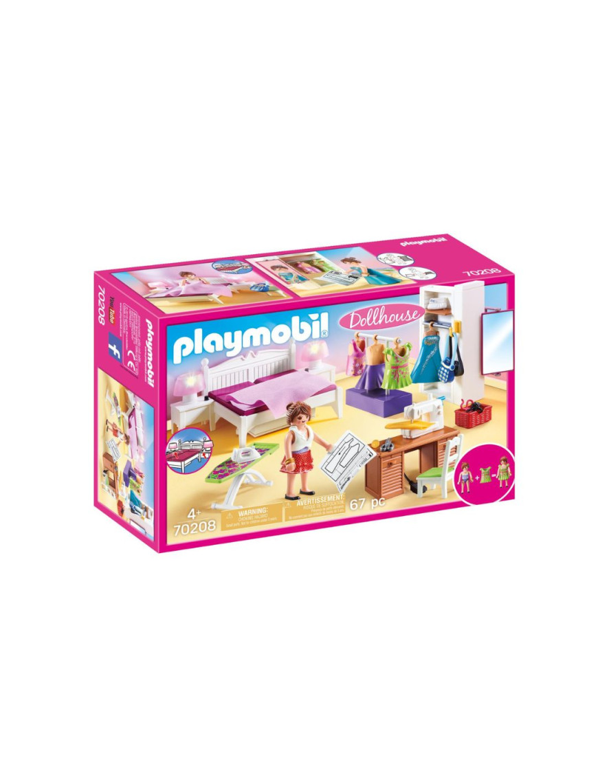 Playmobil - 70208 - Chambre avec espace couture - Famille & Loisirs - Dolhouse - La maison traditionnelle