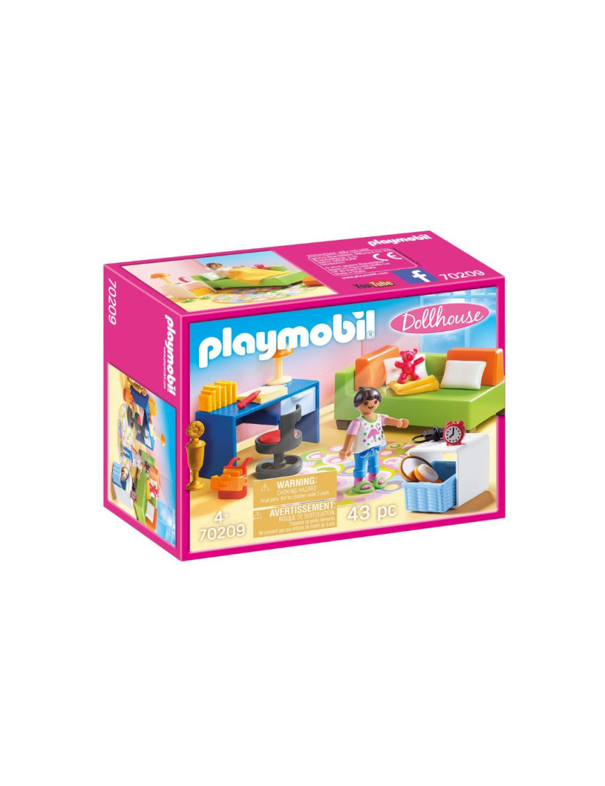 Playmobil - 70209 - Chambre d'enfant avec canapé-lit - Famille & Loisirs - Dolhouse - La maison traditionnelle