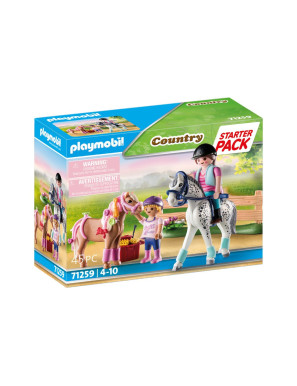 Playmobil - 71259 - Starter Pack Cavaliers et chevaux - Animaux & Nature - Le club d'équitation