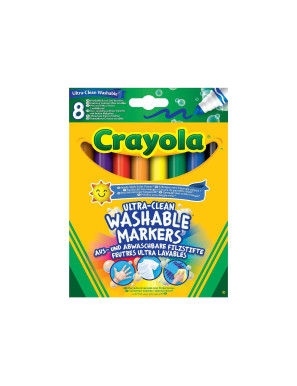 Crayola - 8 feutres à colorier ultra lavable