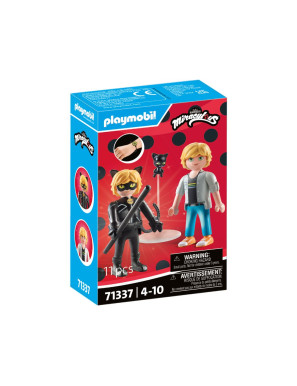 Playmobil - 71337 - Miraculous : Adrien  & Chat Noir - Miraculous Histoire & Imaginaire -