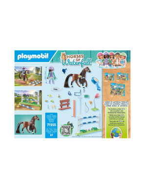 Playmobil - 71355 - Zoe & Blaze avec parcours d'obstacles - Animaux & Nature - Le club d'équitation